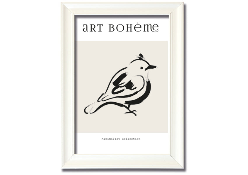 A beautifully framed Bird Art print showcasing vibrant birds, available in various frame colors, ready to hang.