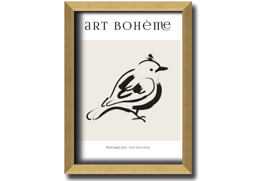 A beautifully framed Bird Art print showcasing vibrant birds, available in various frame colors, ready to hang.