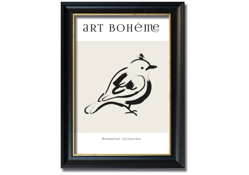 A beautifully framed Bird Art print showcasing vibrant birds, available in various frame colors, ready to hang.