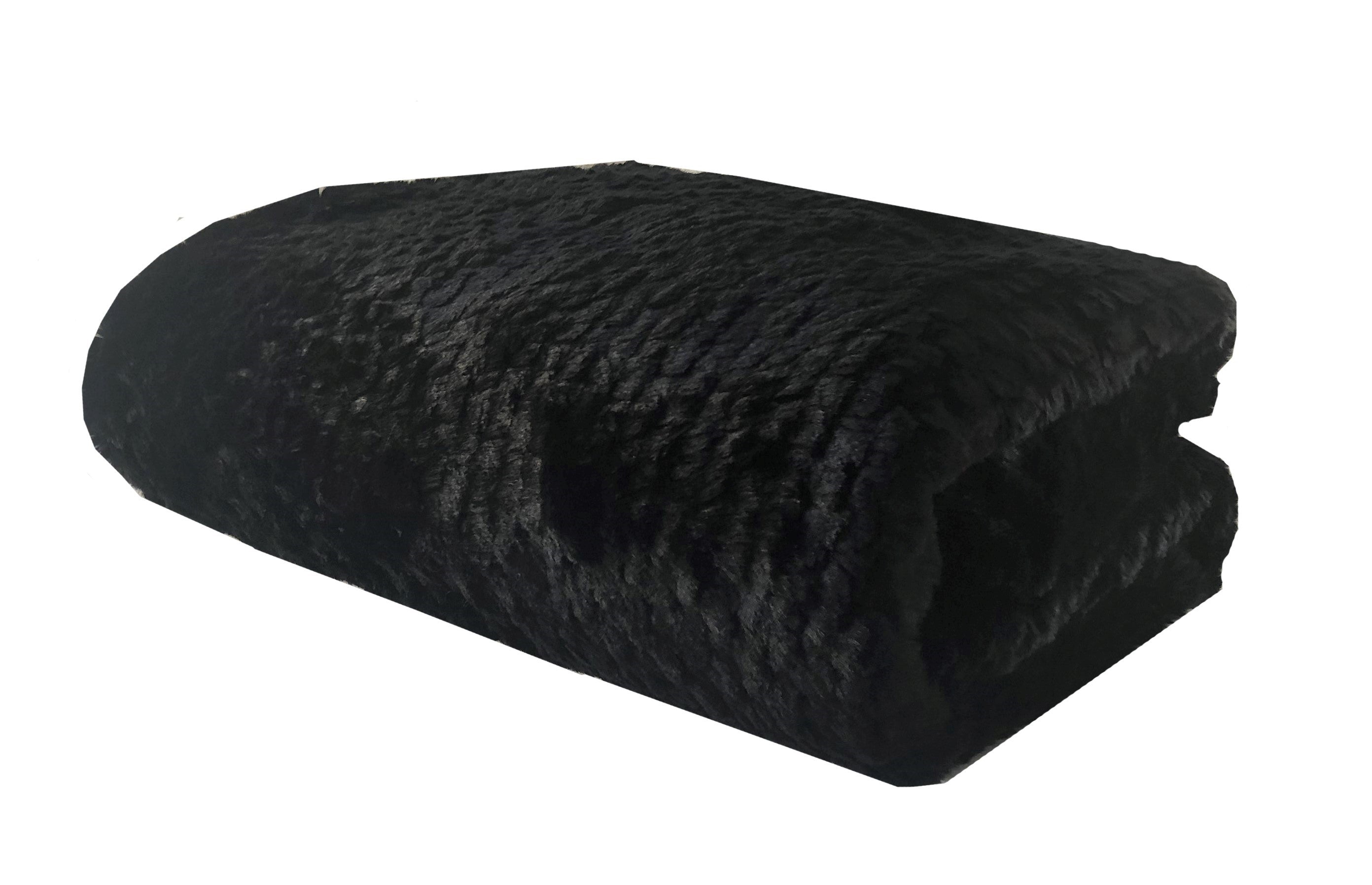 Luxurious Black Mink Faux Fur Throw Blanket with soft texture and elegant design, perfect for cozying up in style.