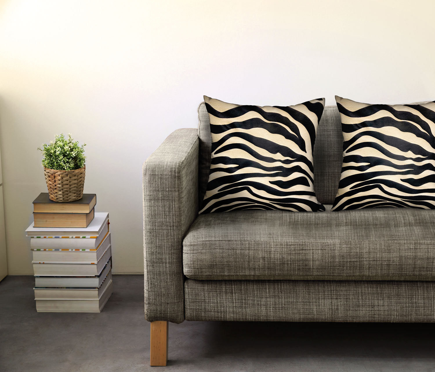 Black Zebra Luxury Throw Pillow featuring a unique animal motif, handcrafted silk fabric, and an invisible zipper enclosure.