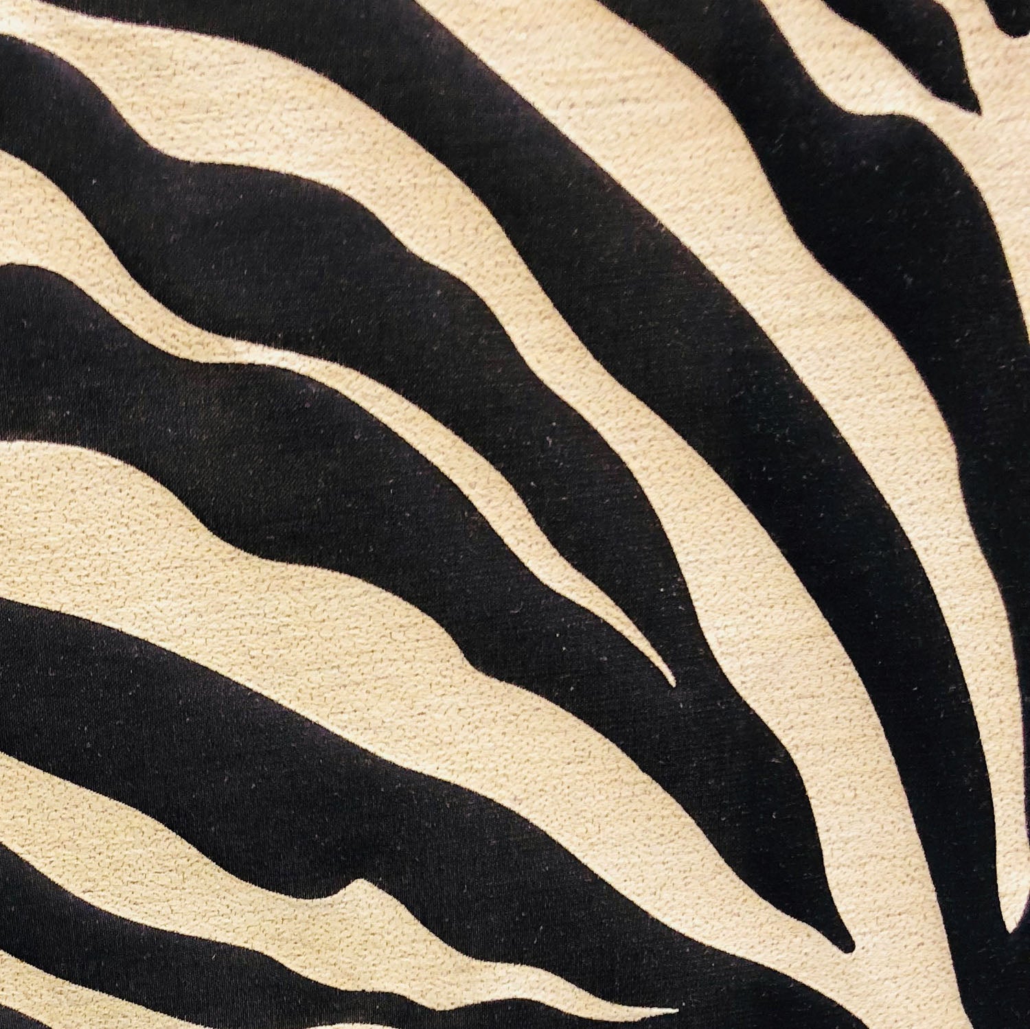 Black Zebra Luxury Throw Pillow featuring a unique animal motif, handcrafted silk fabric, and an invisible zipper enclosure.