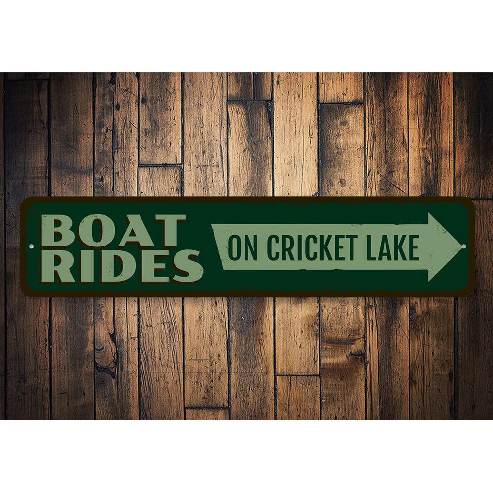 A beautifully crafted Boat House Sign made from durable aluminum, featuring customizable text and pre-drilled holes for easy mounting.