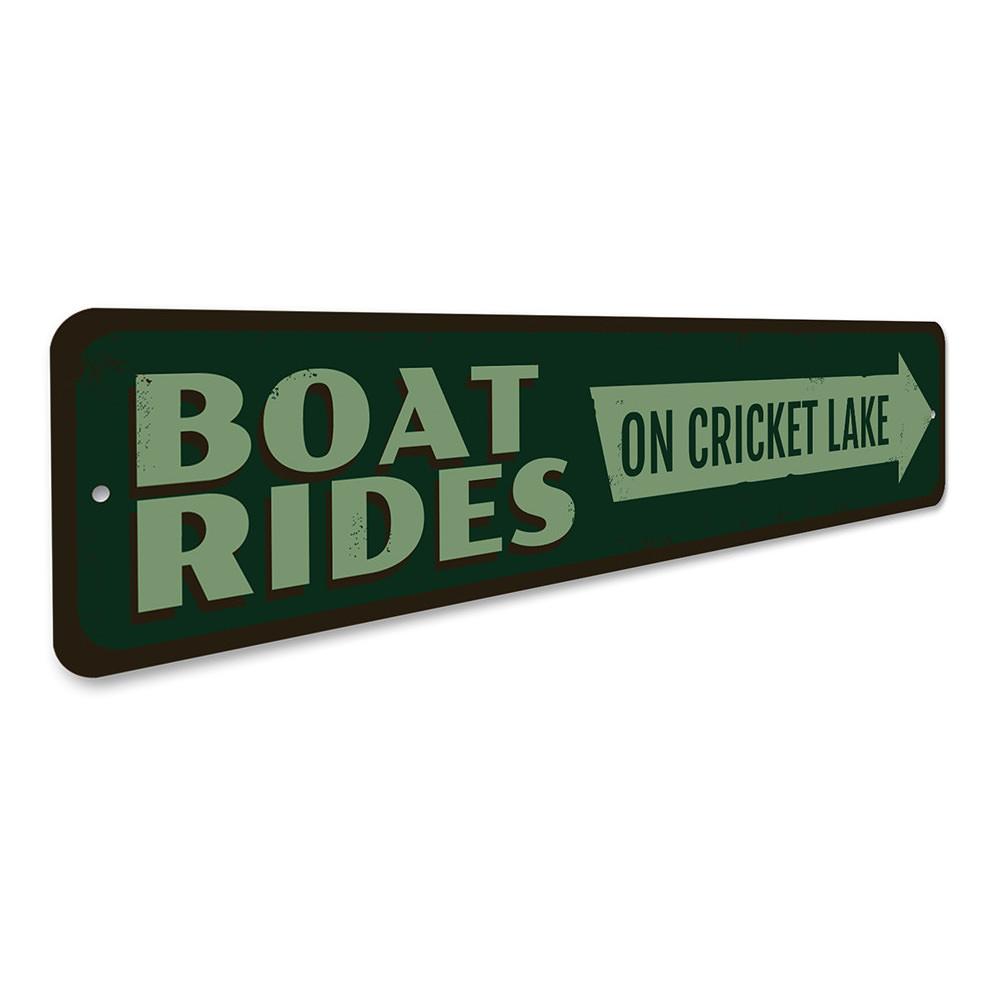 A beautifully crafted Boat House Sign made from durable aluminum, featuring customizable text and pre-drilled holes for easy mounting.