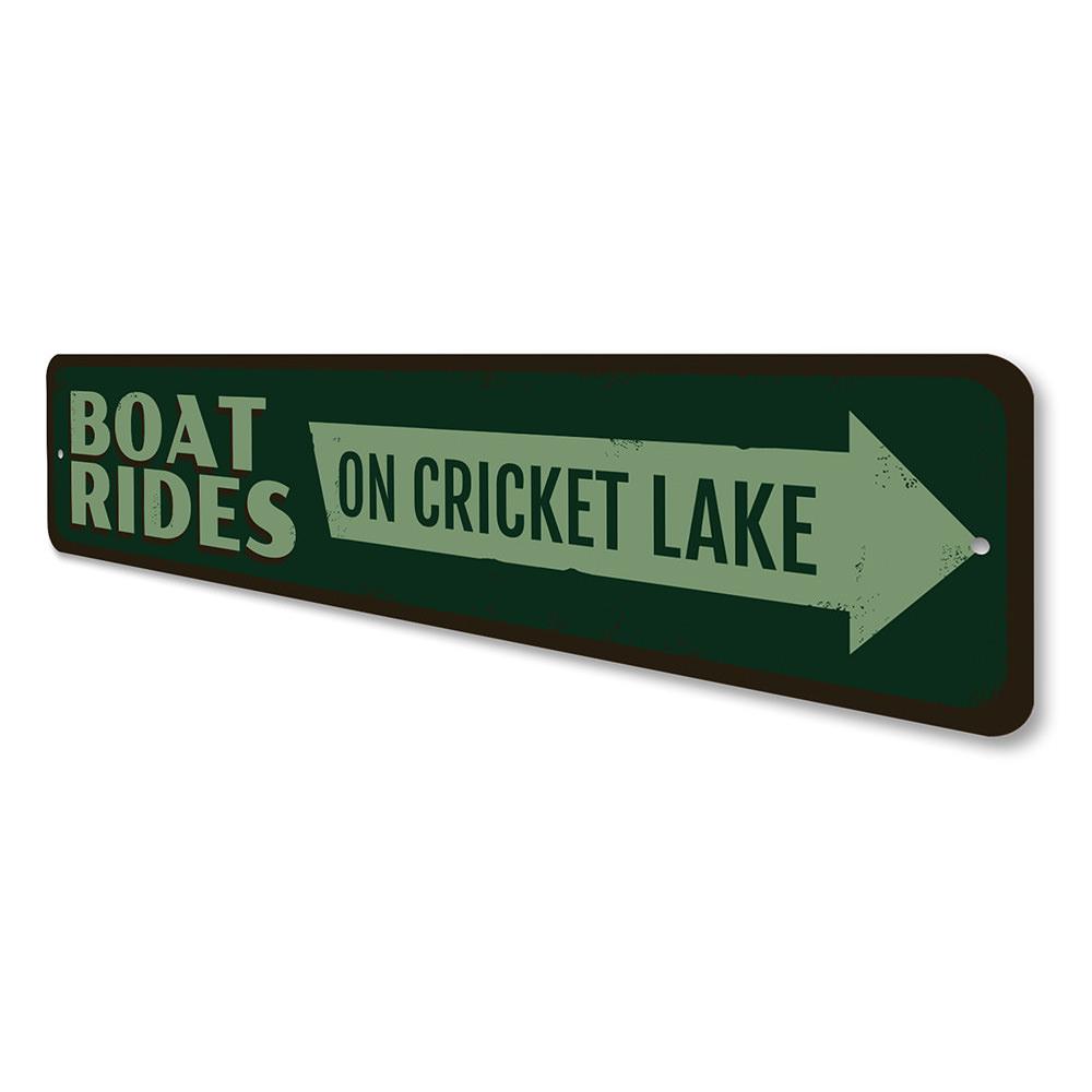 A beautifully crafted Boat House Sign made from durable aluminum, featuring customizable text and pre-drilled holes for easy mounting.