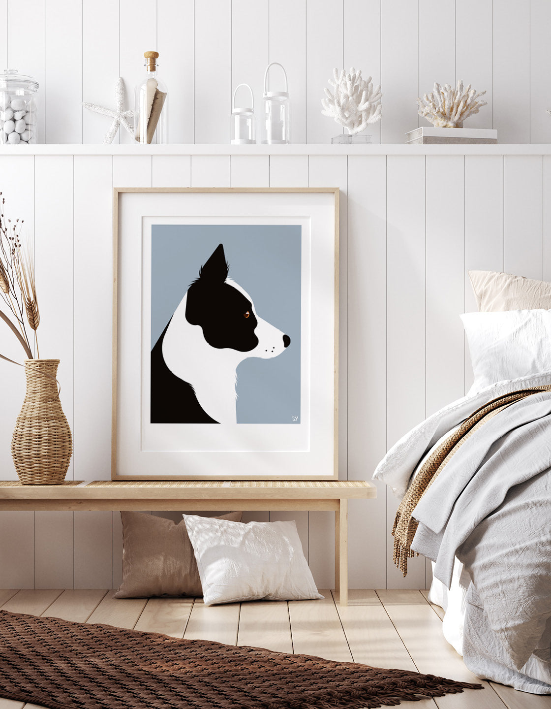 A beautifully crafted Border Collie figurine showcasing intricate details and lifelike features.