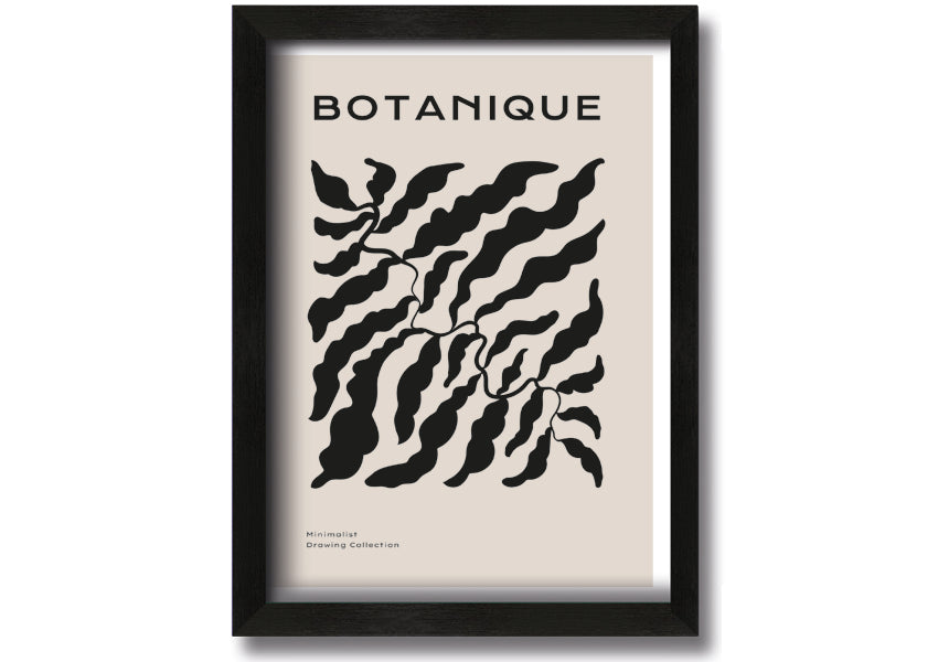 Botanique Bohemian Leaves framed print showcasing intricate leaf designs in a stylish frame.