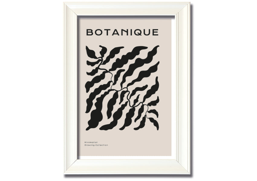 Botanique Bohemian Leaves framed print showcasing intricate leaf designs in a stylish frame.