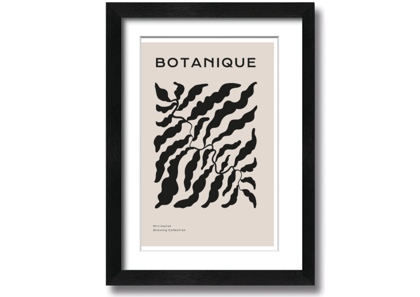 Botanique Bohemian Leaves framed print showcasing intricate leaf designs in a stylish frame.