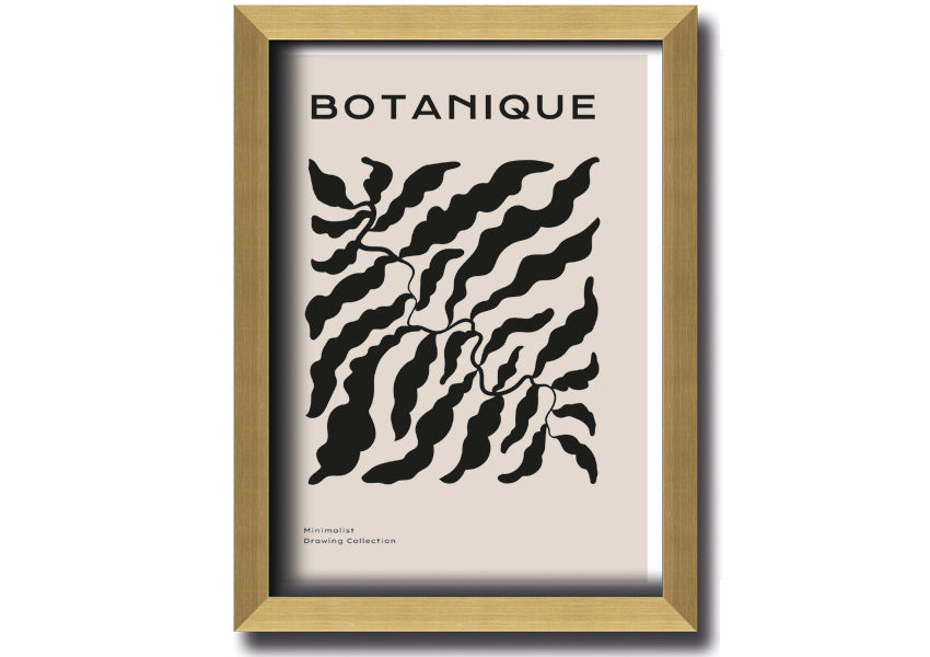 Botanique Bohemian Leaves framed print showcasing intricate leaf designs in a stylish frame.