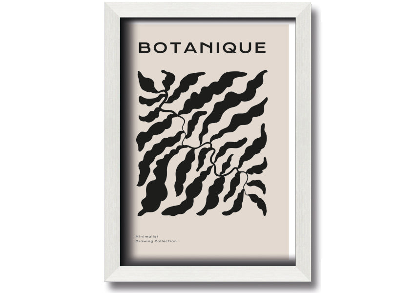 Botanique Bohemian Leaves framed print showcasing intricate leaf designs in a stylish frame.