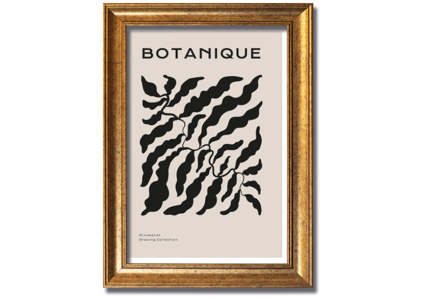 Botanique Bohemian Leaves framed print showcasing intricate leaf designs in a stylish frame.