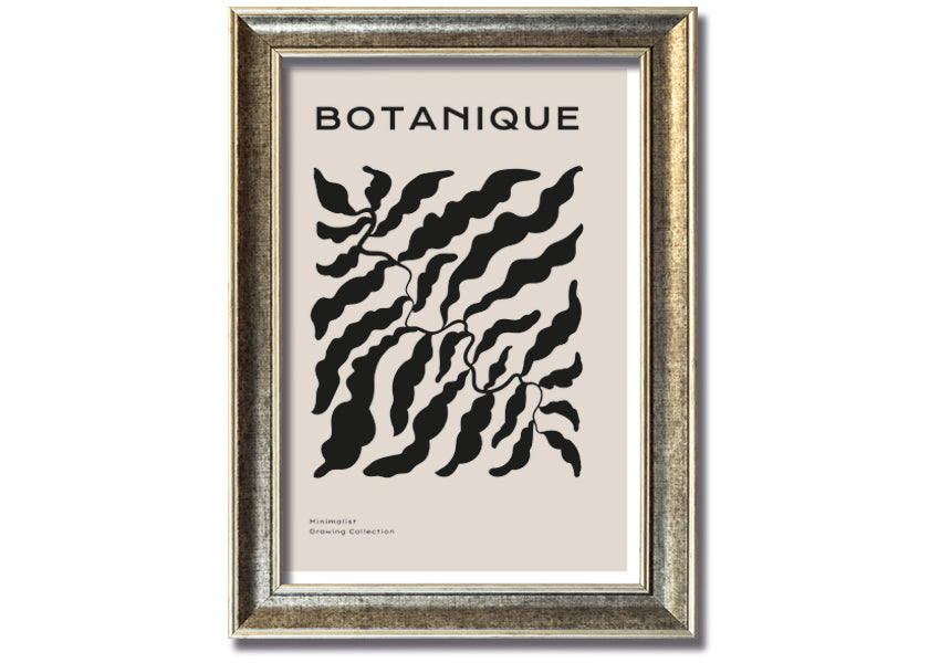 Botanique Bohemian Leaves framed print showcasing intricate leaf designs in a stylish frame.