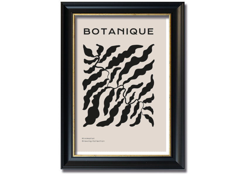 Botanique Bohemian Leaves framed print showcasing intricate leaf designs in a stylish frame.