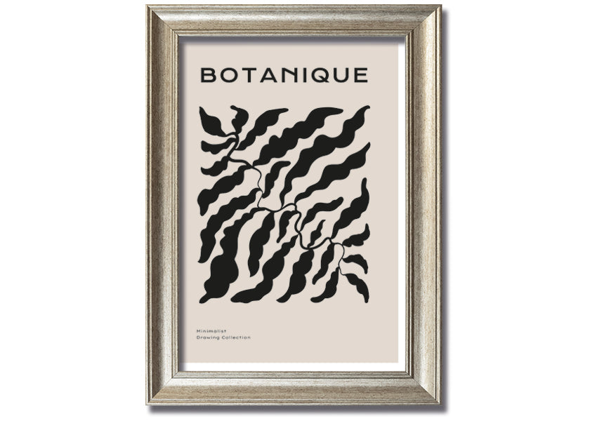 Botanique Bohemian Leaves framed print showcasing intricate leaf designs in a stylish frame.