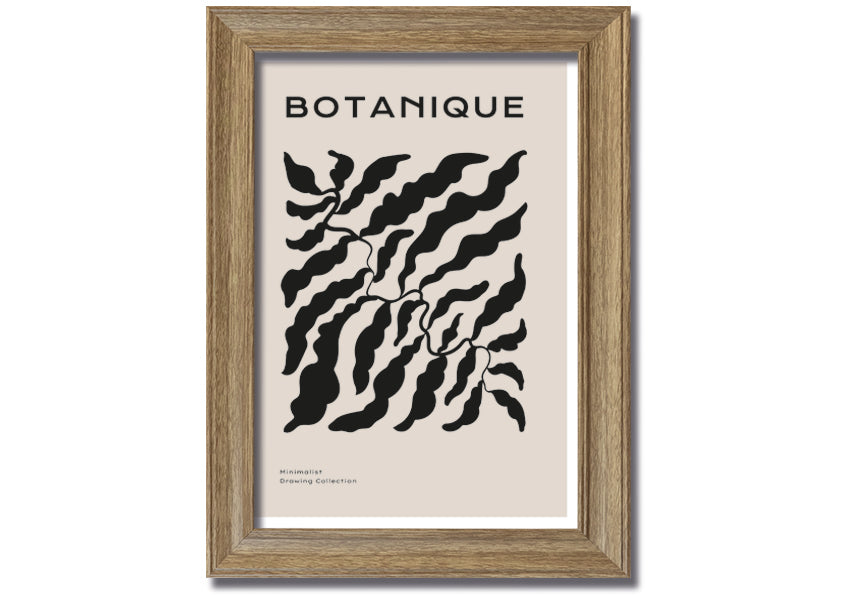 Botanique Bohemian Leaves framed print showcasing intricate leaf designs in a stylish frame.