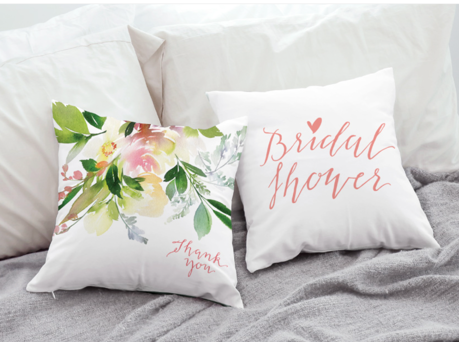 Bridal Shower B_Rose cushion featuring a double-sided design in high-quality microfiber, perfect for elegant decor.