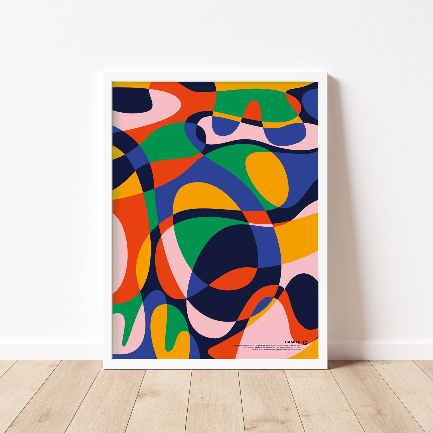 Camu II poster featuring vibrant colors and artistic design, perfect for home or office decor.