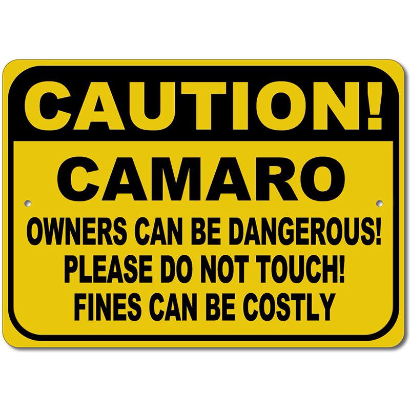 Customizable Car Owner Warning Sign made from high-quality aluminum, featuring pre-drilled holes for easy mounting.