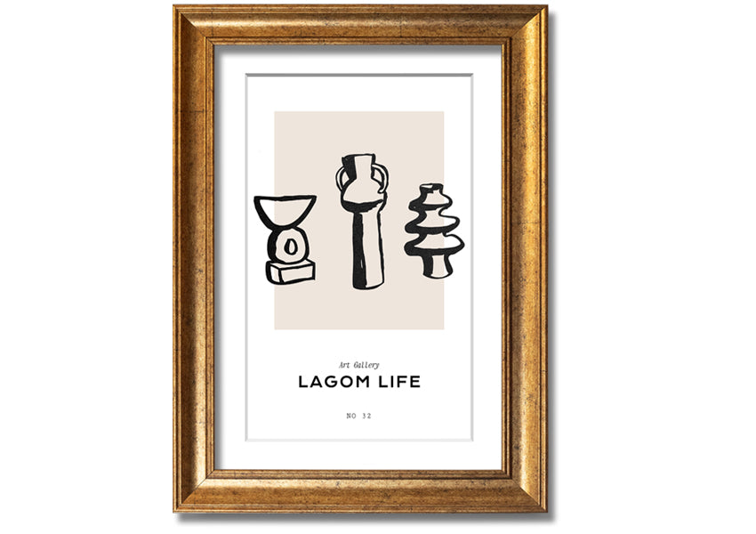 A beautifully framed Ceramic Art print showcasing intricate designs, available in various frame colors, ready to hang.