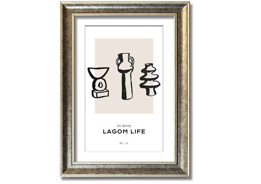 A beautifully framed Ceramic Art print showcasing intricate designs, available in various frame colors, ready to hang.