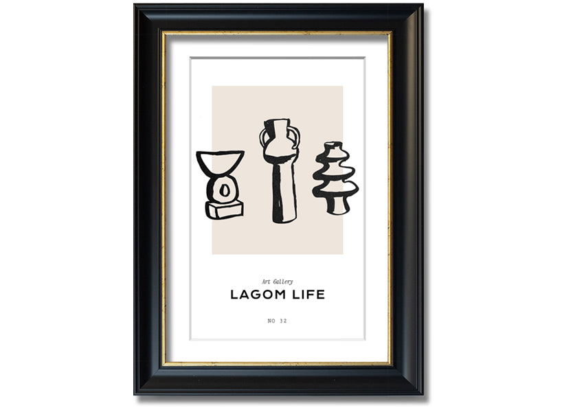 A beautifully framed Ceramic Art print showcasing intricate designs, available in various frame colors, ready to hang.