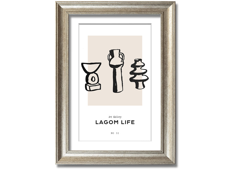 A beautifully framed Ceramic Art print showcasing intricate designs, available in various frame colors, ready to hang.