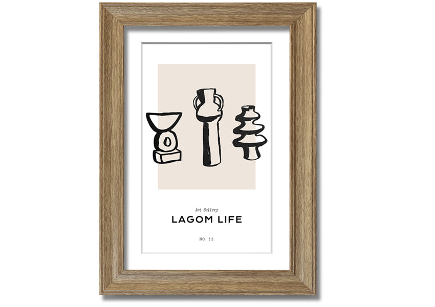 A beautifully framed Ceramic Art print showcasing intricate designs, available in various frame colors, ready to hang.