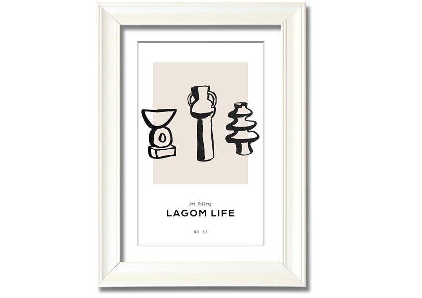 A beautifully framed Ceramic Art print showcasing intricate designs, available in various frame colors, ready to hang.