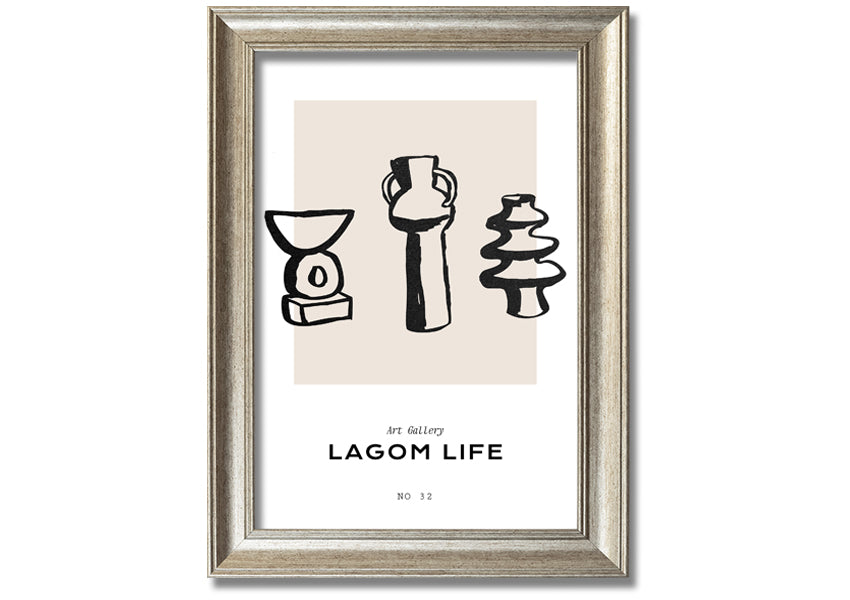 A beautifully framed Ceramic Art print showcasing intricate designs, available in various frame colors, ready to hang.