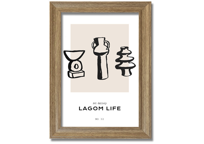 A beautifully framed Ceramic Art print showcasing intricate designs, available in various frame colors, ready to hang.