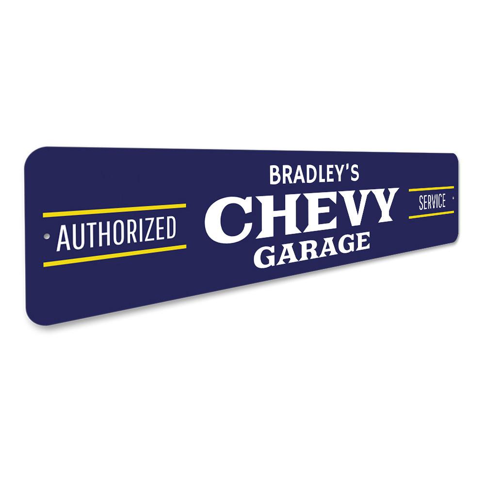 Customizable Chevy sign made of high-quality aluminum, perfect for garages and man caves.