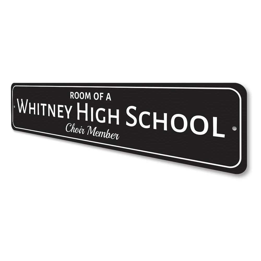 Customizable Choir Member Sign made of high-quality aluminum, featuring pre-drilled holes for easy mounting.