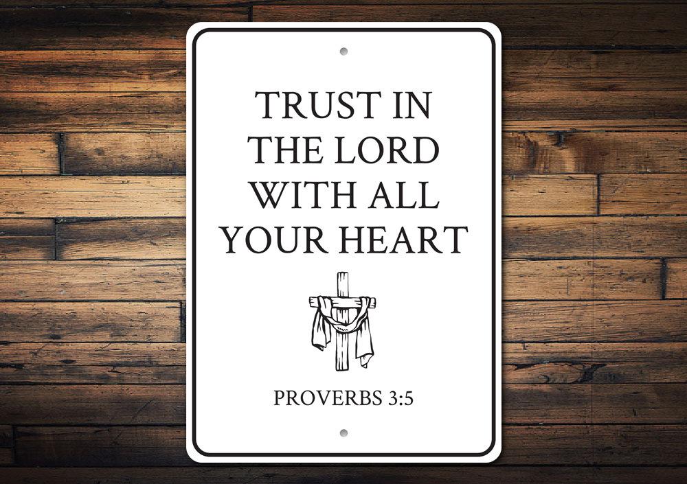 A beautifully crafted Christian Bible Verse Sign made of high-quality aluminum, featuring inspirational text and a decorative design, perfect for home decor.