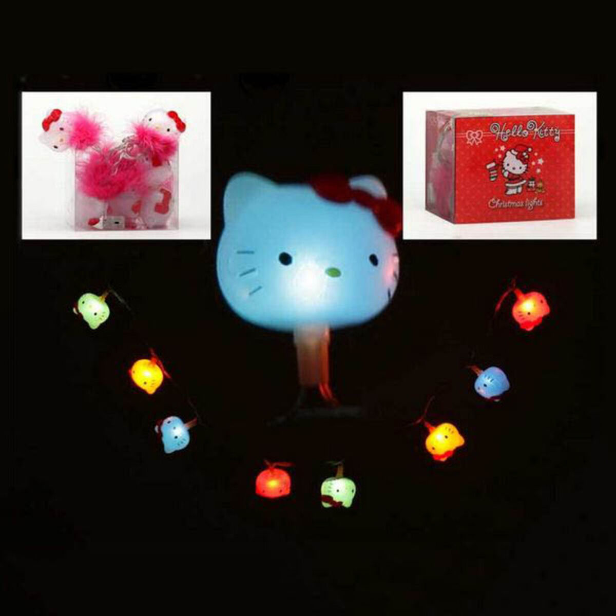 Hello Kitty themed Christmas lights.