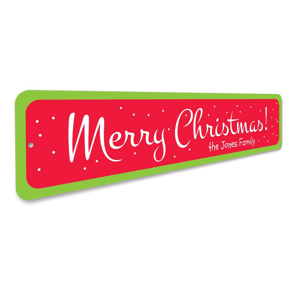 A charming Christmas Snow Sign made of high-quality aluminum, featuring festive designs perfect for holiday decor.