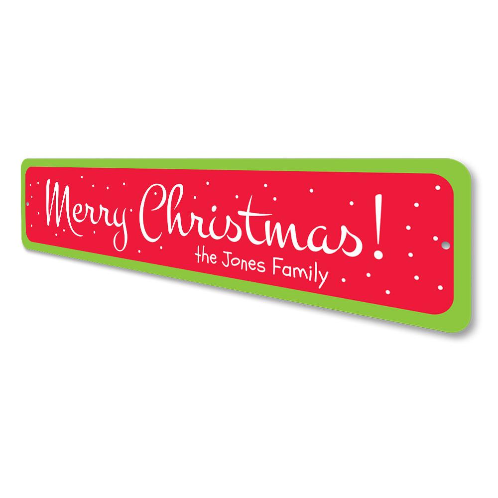 A charming Christmas Snow Sign made of high-quality aluminum, featuring festive designs perfect for holiday decor.