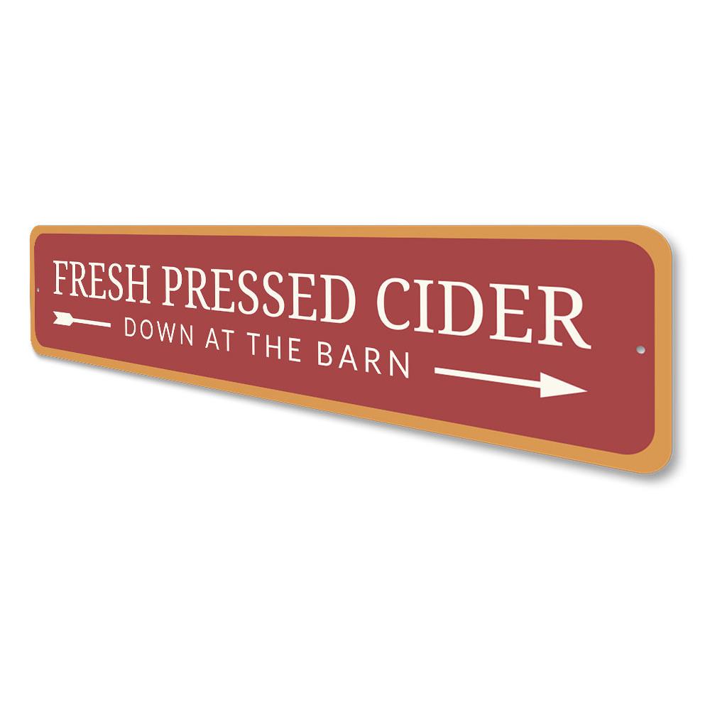 Customizable Cider Sign made of high-quality aluminum, featuring pre-drilled holes for easy mounting.