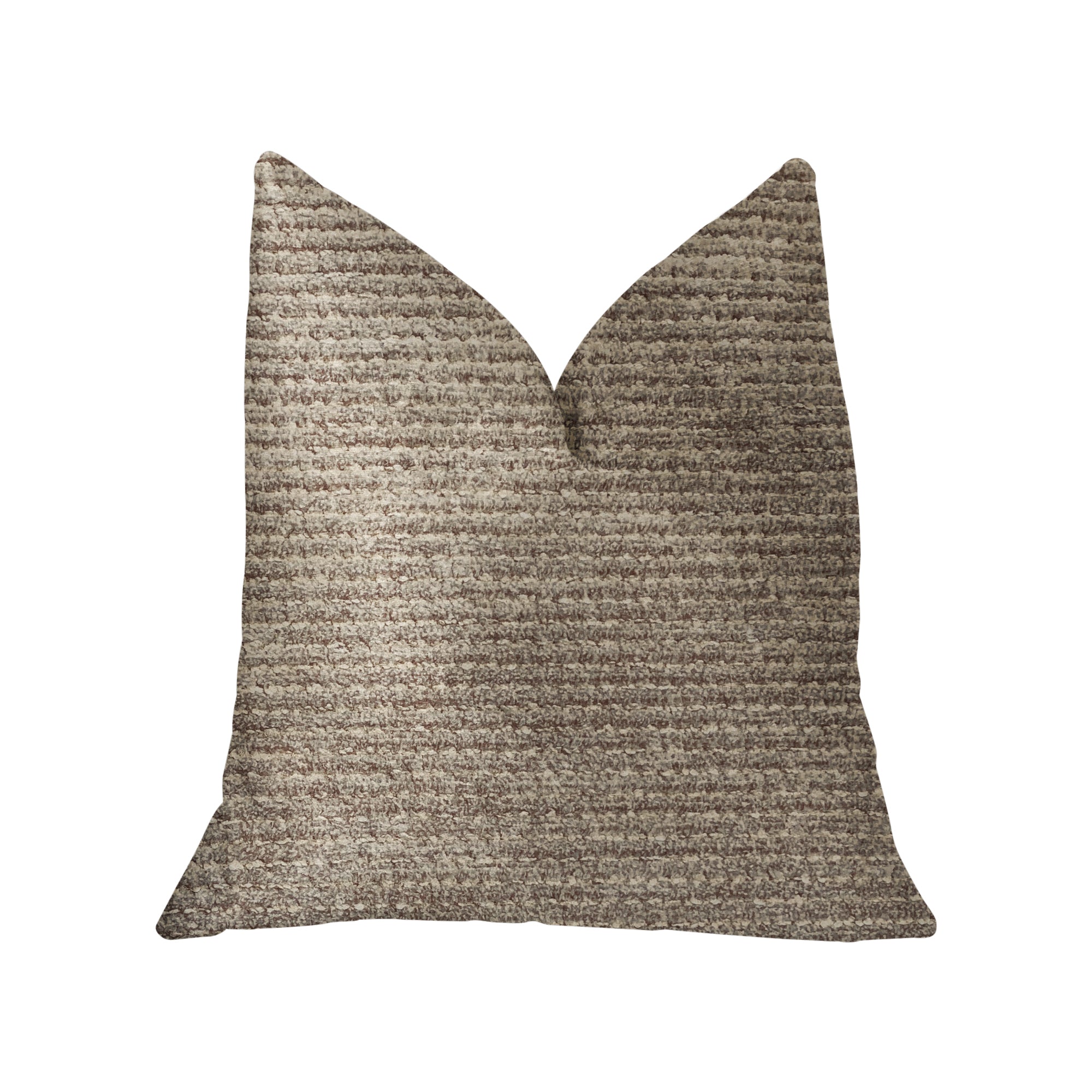 Classy Chic Ivory and Beige Luxury Throw Pillow with textured fabric and invisible zipper, showcasing elegant design and handmade quality.