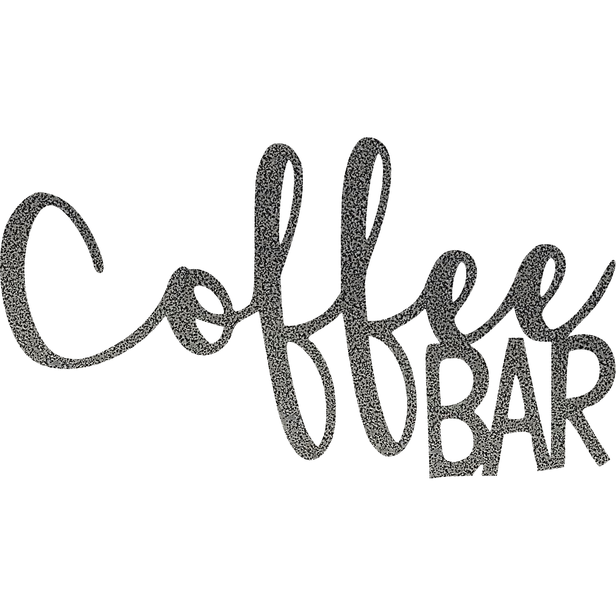 Stylish black metal wall art featuring 'Coffee Bar' design, perfect for coffee lovers.