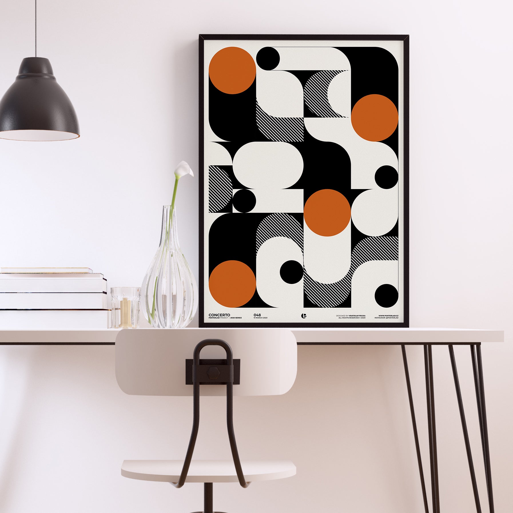 A colorful Concerto poster featuring vibrant abstract art inspired by music, perfect for home or office decor.