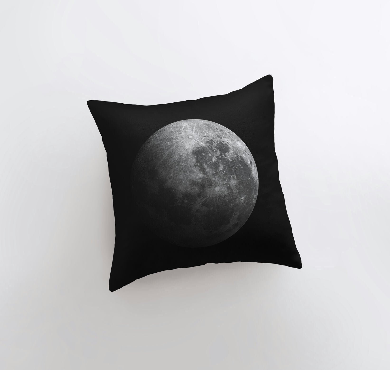 Handmade Constellation Pluto throw pillow featuring a detailed Pluto design on the front and a white back, perfect for space-themed decor.