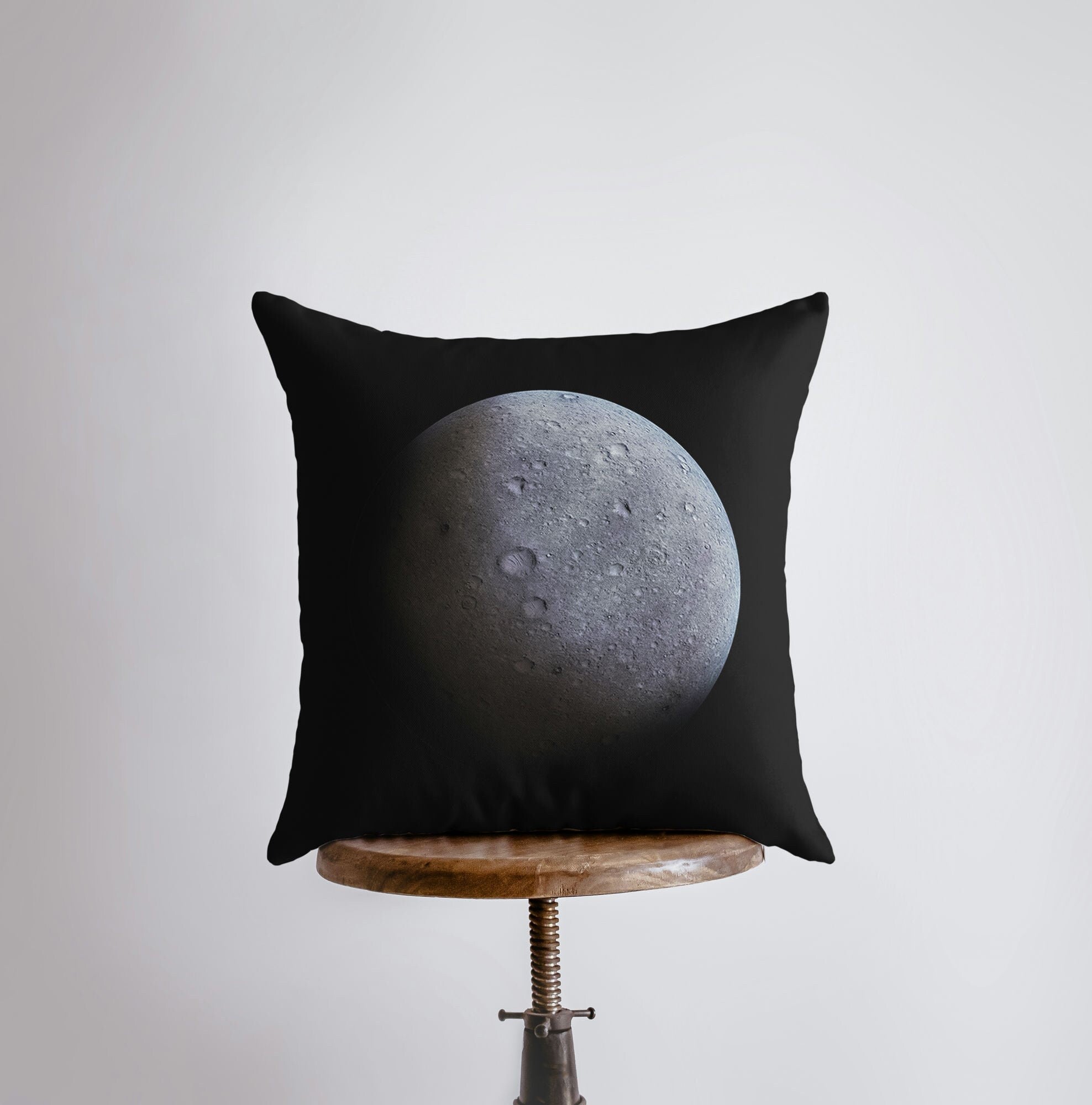 Handmade Constellation Uranus throw pillow featuring a vibrant Uranus design on the front and a white back, perfect for space-themed decor.