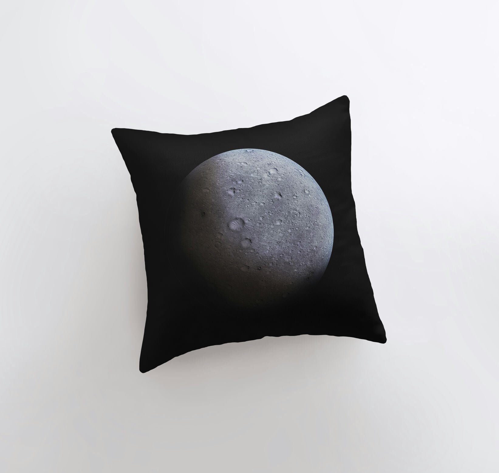 Handmade Constellation Uranus throw pillow featuring a vibrant Uranus design on the front and a white back, perfect for space-themed decor.