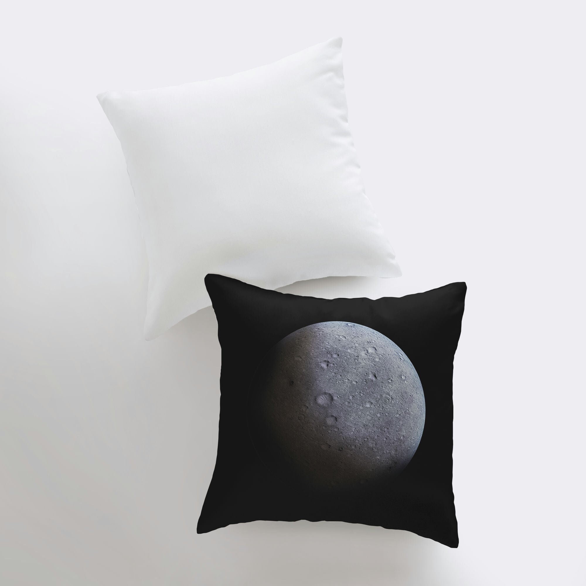 Handmade Constellation Uranus throw pillow featuring a vibrant Uranus design on the front and a white back, perfect for space-themed decor.