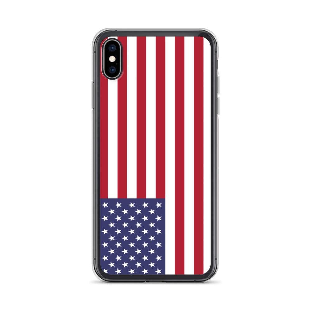 Coque de téléphone transparente avec le drapeau des îles mineures éloignées des États-Unis, offrant une protection pour iPhone.