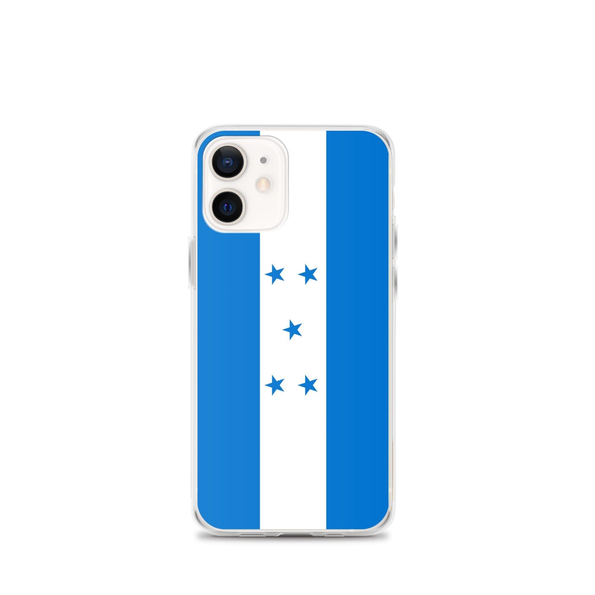 Coque de téléphone transparente avec le drapeau du Honduras, offrant une protection pour iPhone.