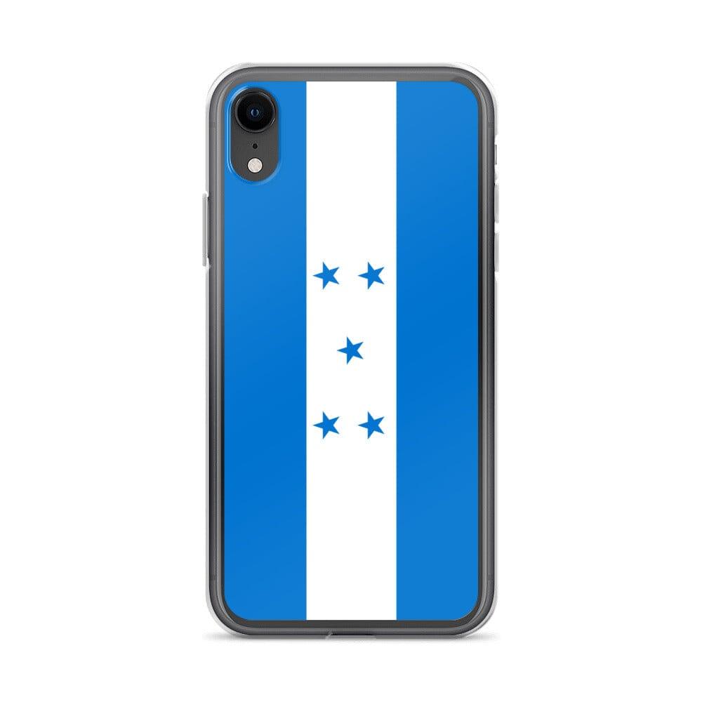 Coque de téléphone transparente avec le drapeau du Honduras, offrant une protection pour iPhone.