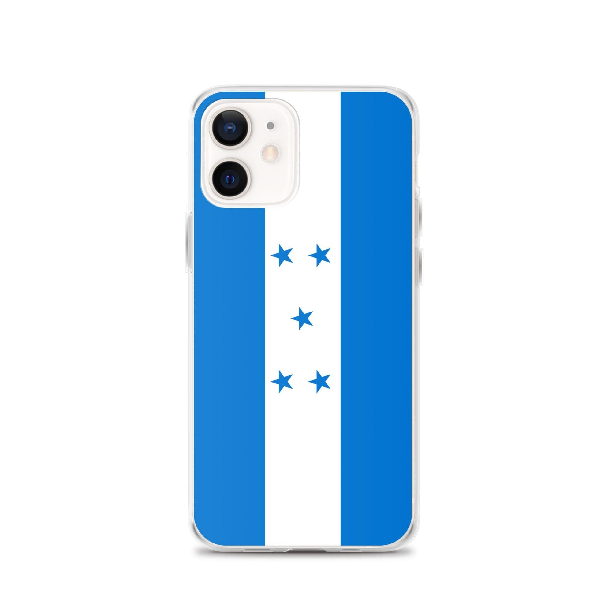 Coque de téléphone transparente avec le drapeau du Honduras, offrant une protection pour iPhone.