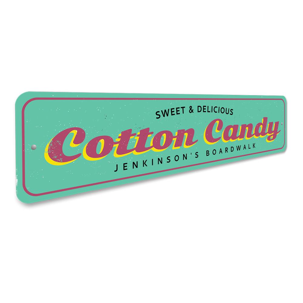 Cotton Candy Boardwalk Sign featuring vibrant colors and playful design, perfect for home decor.